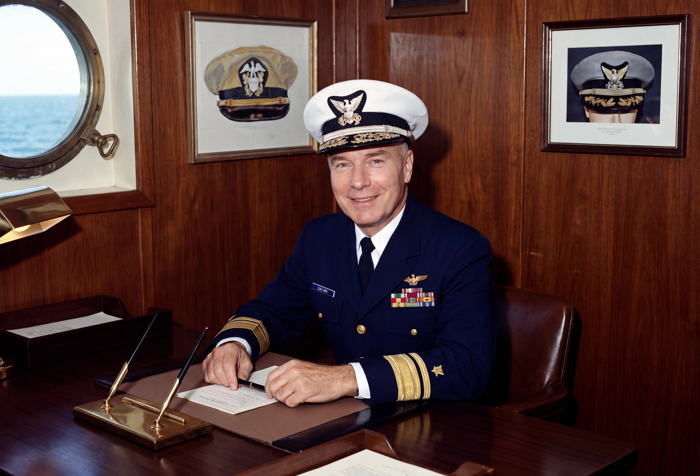 US Coast Guard Commander Visor Cap - Art goes to War