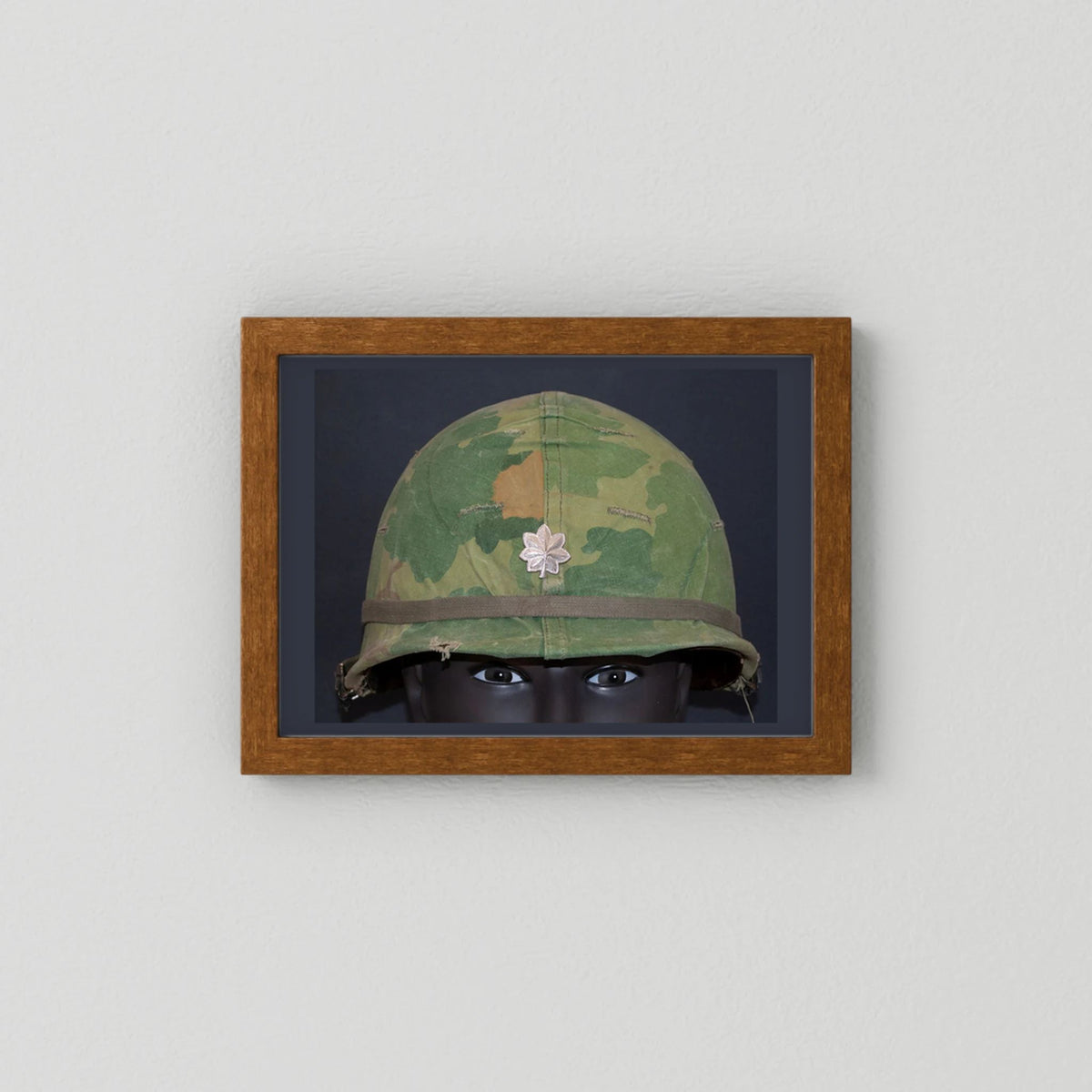 US M1 Vietnam War Helmet with Lt. Col. Insignia. Photograph - Art goes to War