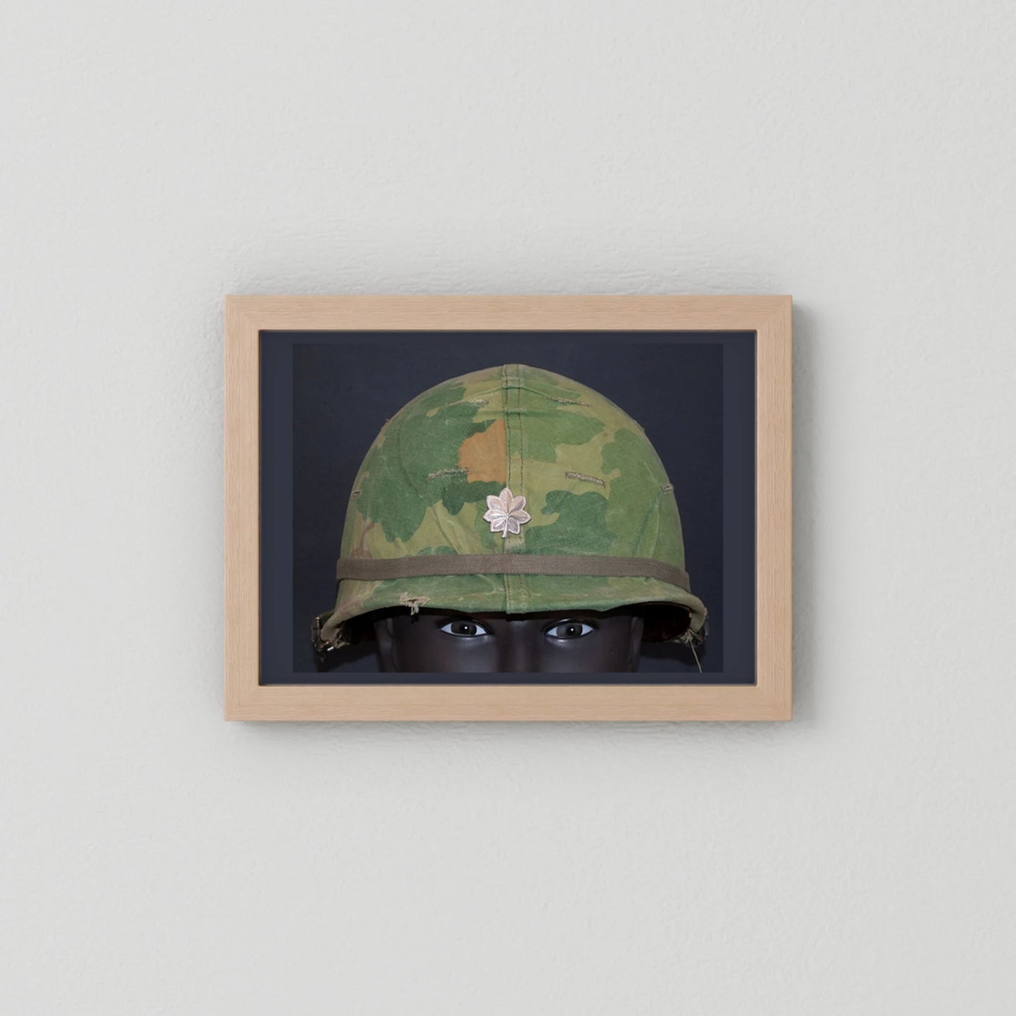 US M1 Vietnam War Helmet with Lt. Col. Insignia. Photograph - Art goes to War
