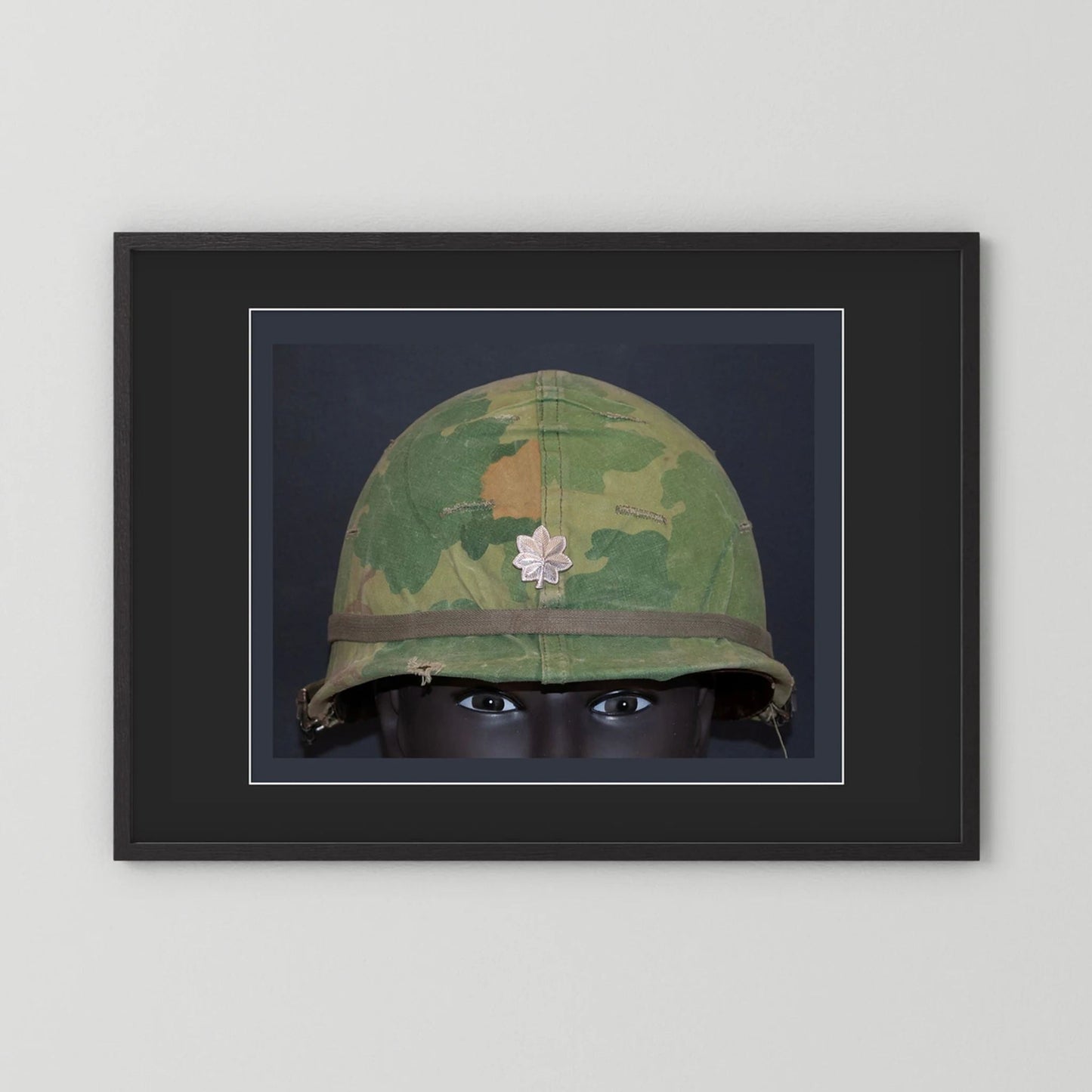 US M1 Vietnam War Helmet with Lt. Col. Insignia. Photograph - Art goes to War