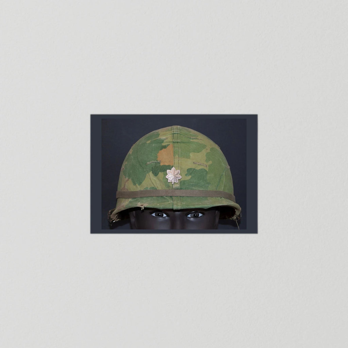 US M1 Vietnam War Helmet with Lt. Col. Insignia. Photograph - Art goes to War