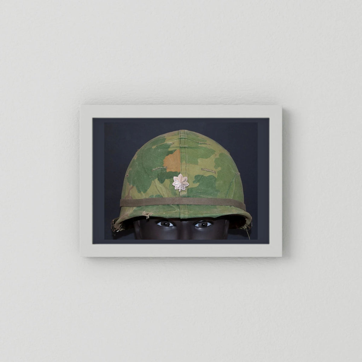 US M1 Vietnam War Helmet with Lt. Col. Insignia. Photograph - Art goes to War