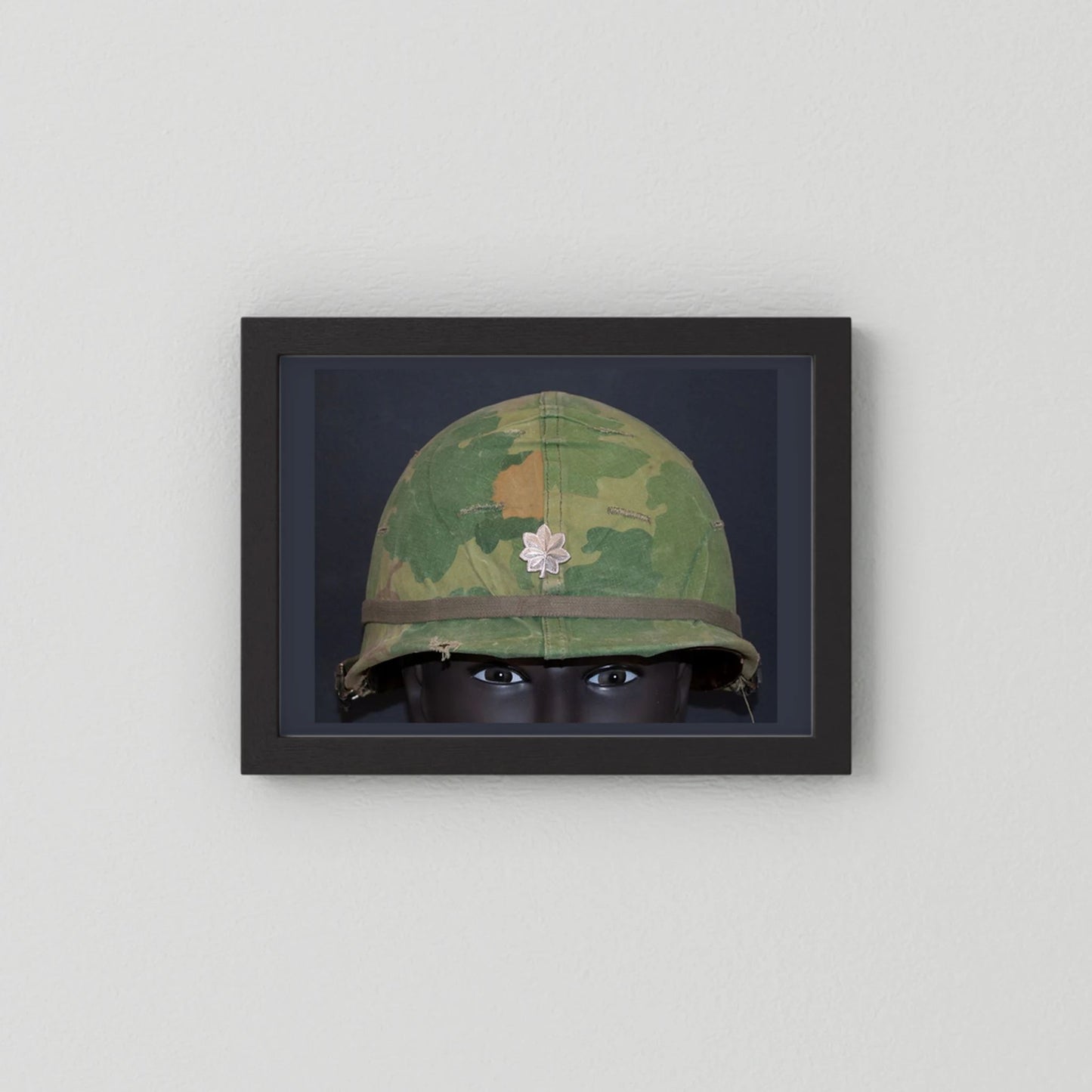 US M1 Vietnam War Helmet with Lt. Col. Insignia. Photograph - Art goes to War