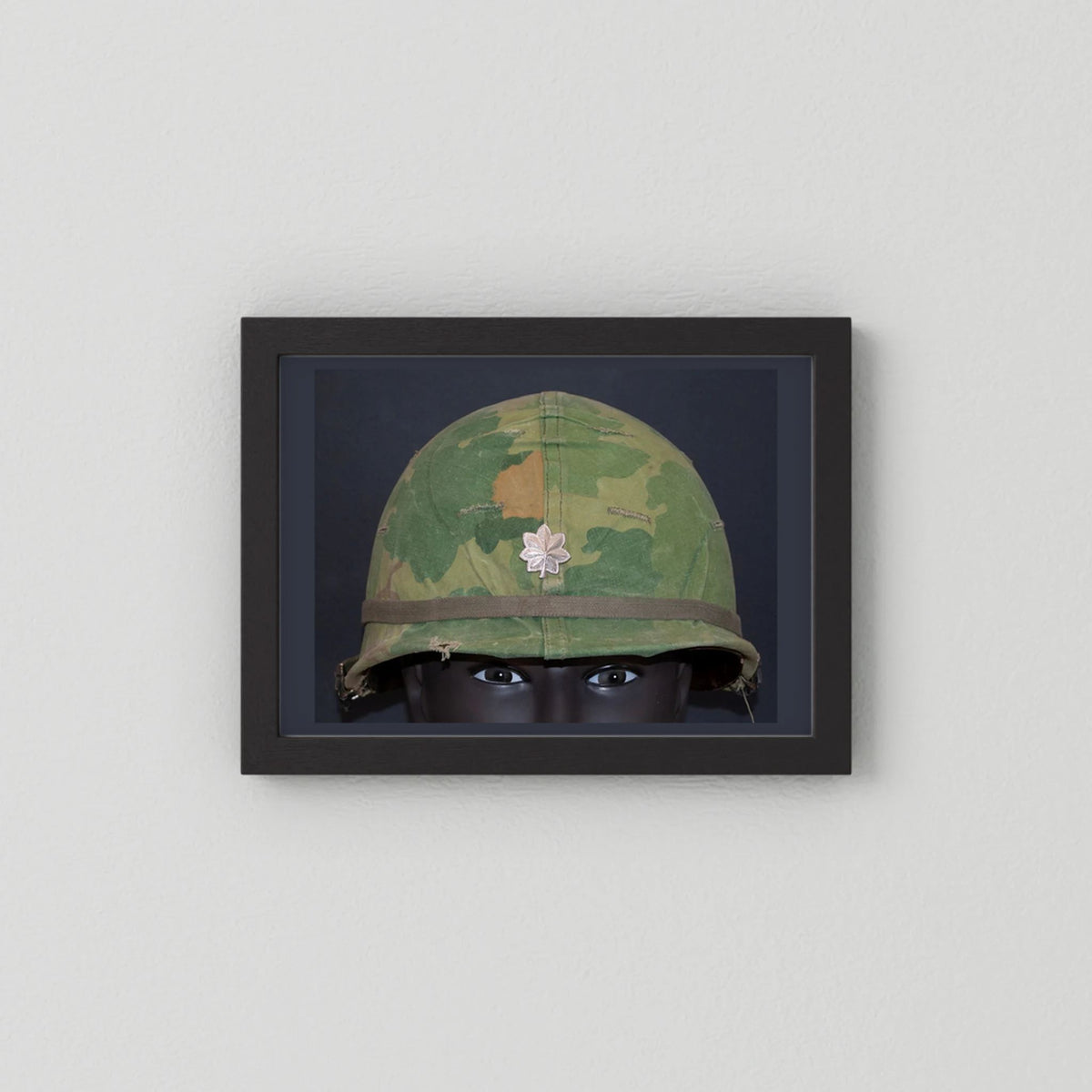 US M1 Vietnam War Helmet with Lt. Col. Insignia. Photograph - Art goes to War