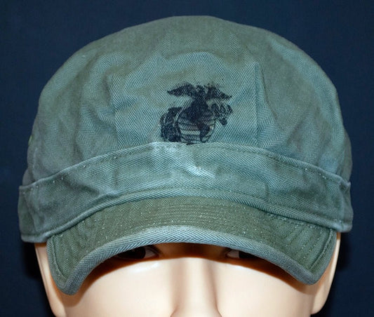 US Marine Corps Utility Cap. "B1" USMC Utility Cap. Post WW2. EGA Stencil. Photograph - Art goes to War