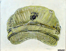 US Marine Corps Utility Cap. "B1" USMC Utility Cap V2. Painting - Art goes to War
