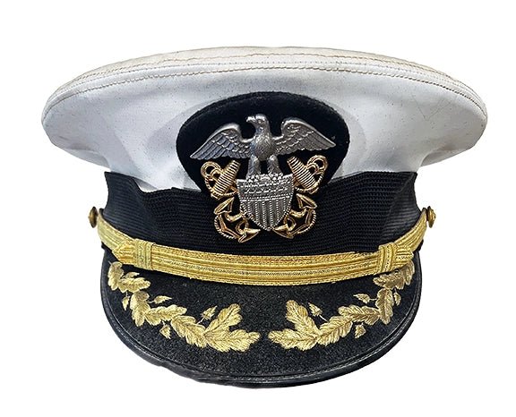 Photograph of U.S. Navy Officer Combination Cap Bancroft Military Cap, Commander NSWSES