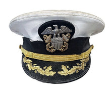 Photograph of U.S. Navy Officer Combination Cap Bancroft Military Cap, Commander NSWSES