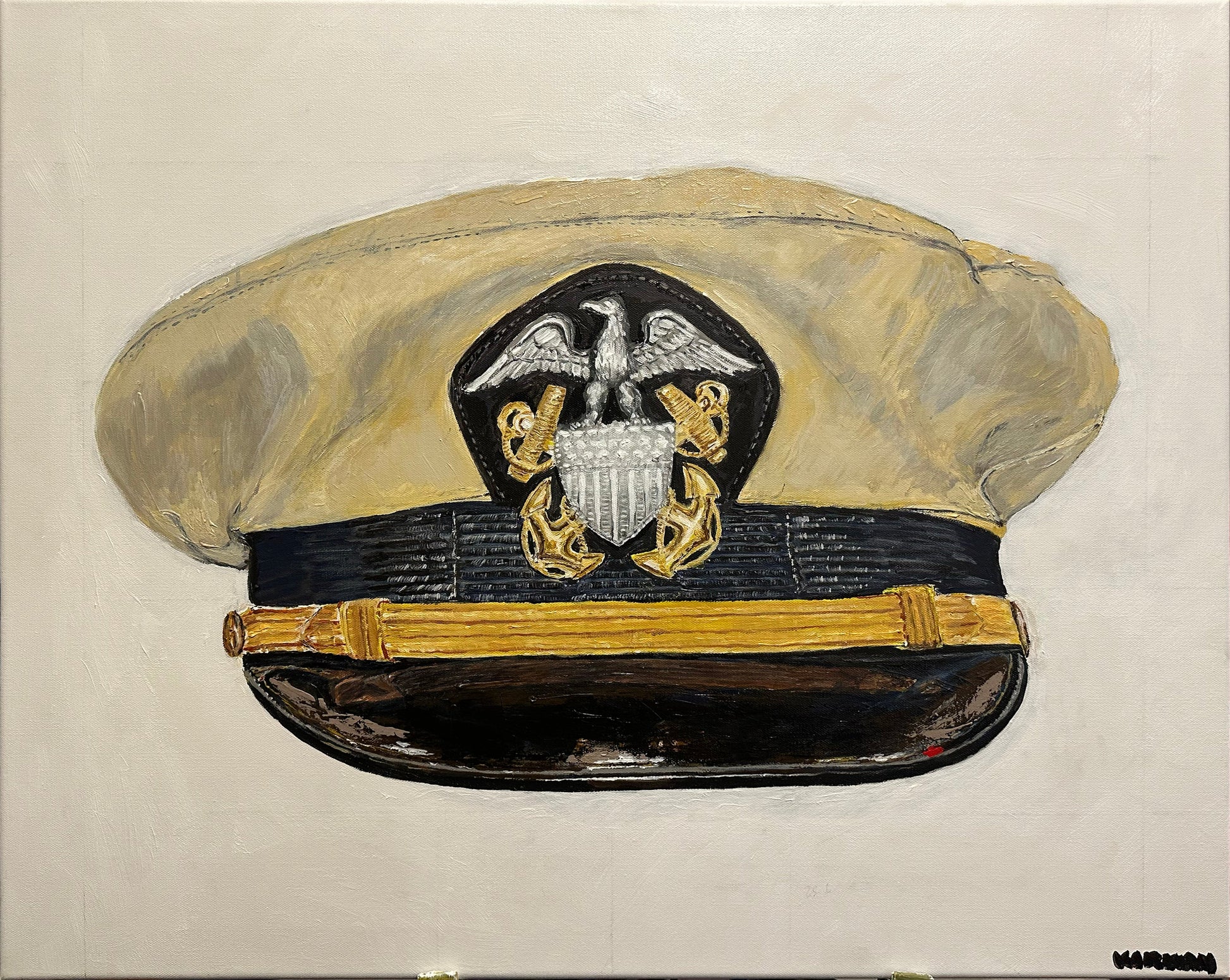 US Navy Officer WW2 Visor Cap - Art goes to War