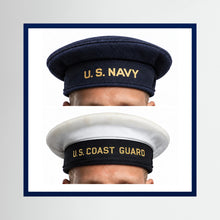 US Navy & US Coast Guard 'Donald Duck" Enlisted men's cap — composite presentation mockup