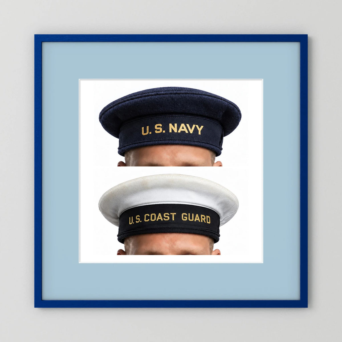 US Navy & US Coast Guard 'Donald Duck" Enlisted men's cap — composite presentation mockup