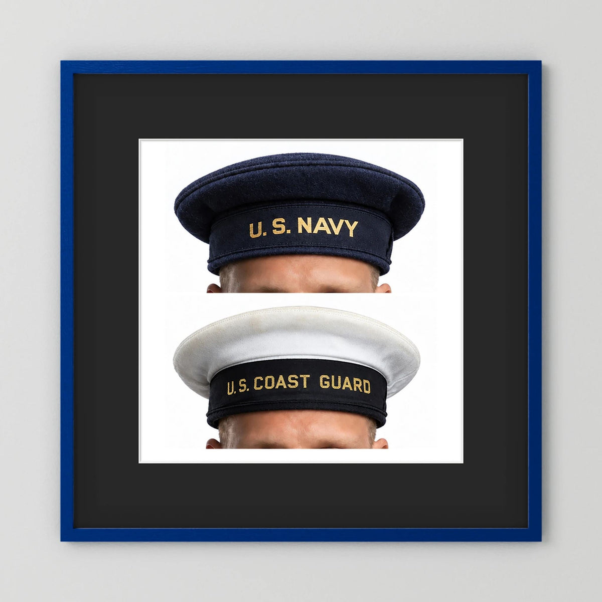 US Navy & US Coast Guard 'Donald Duck" Enlisted men's cap — composite presentation mockup