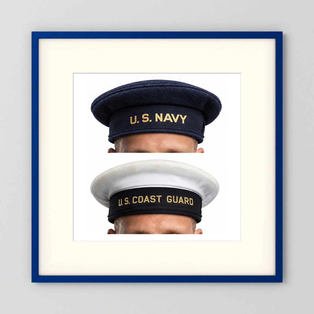 US Navy & US Coast Guard 'Donald Duck" Enlisted men's cap — composite presentation mockup