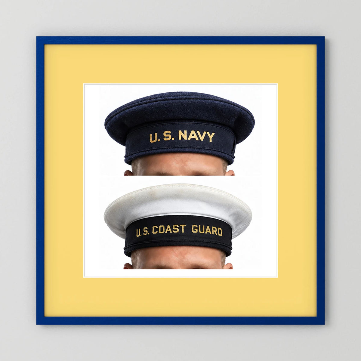 US Navy & US Coast Guard 'Donald Duck" Enlisted men's cap — composite presentation mockup
