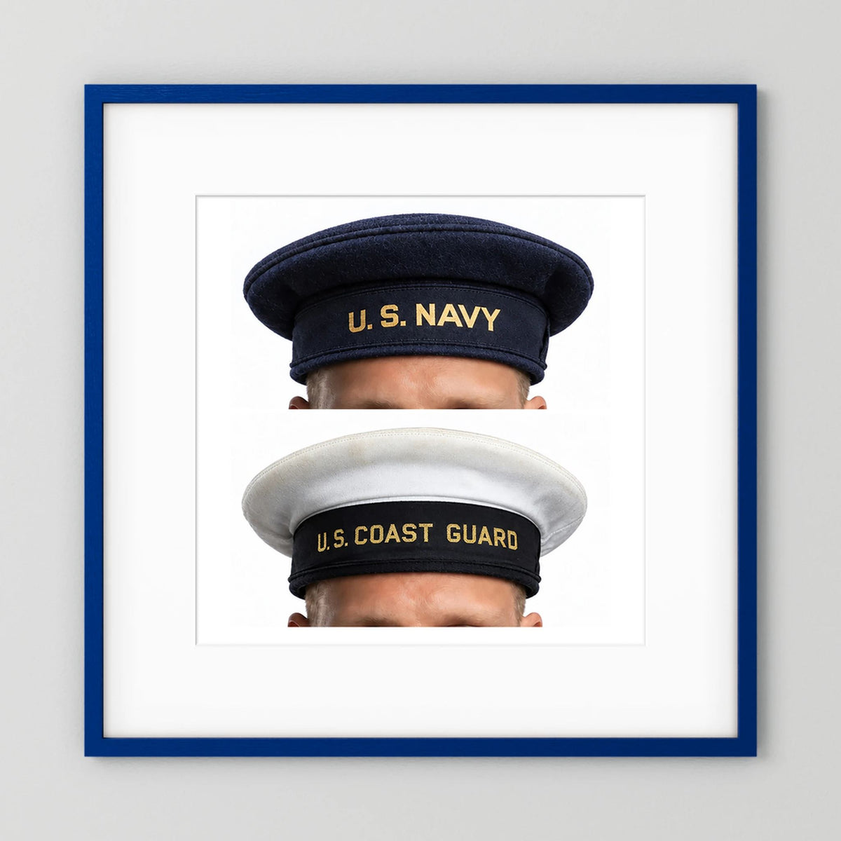 US Navy & US Coast Guard 'Donald Duck" Enlisted men's cap — composite presentation mockup