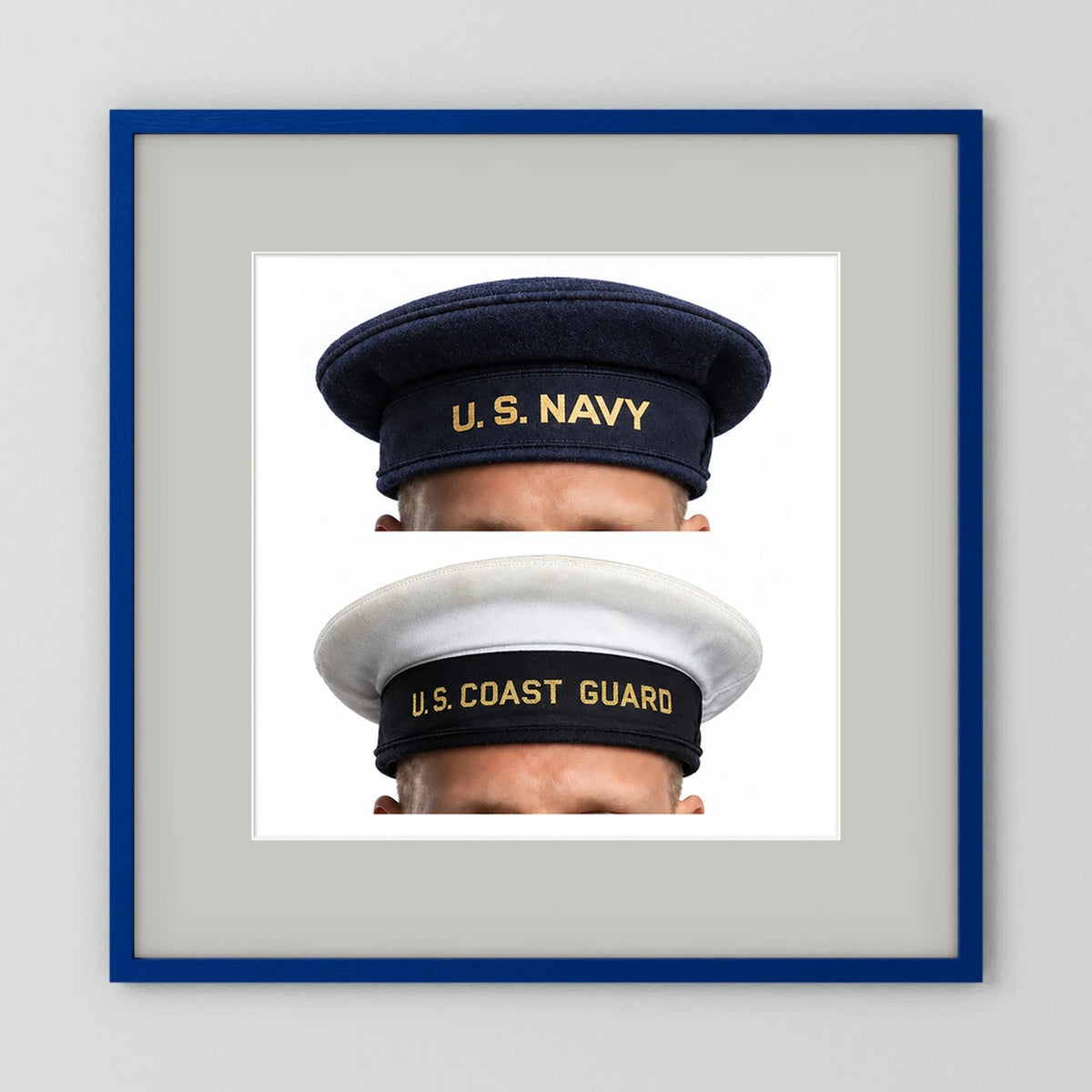 US Navy & US Coast Guard 'Donald Duck" Enlisted men's cap — composite presentation mockup