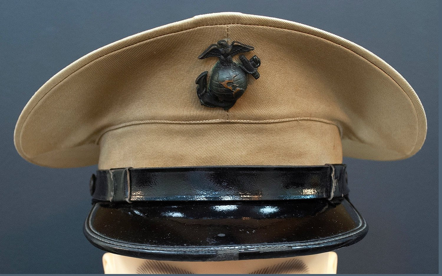 US USMC Marine Corps Officer WW2 Visor Cap. Photograph - Art goes to War