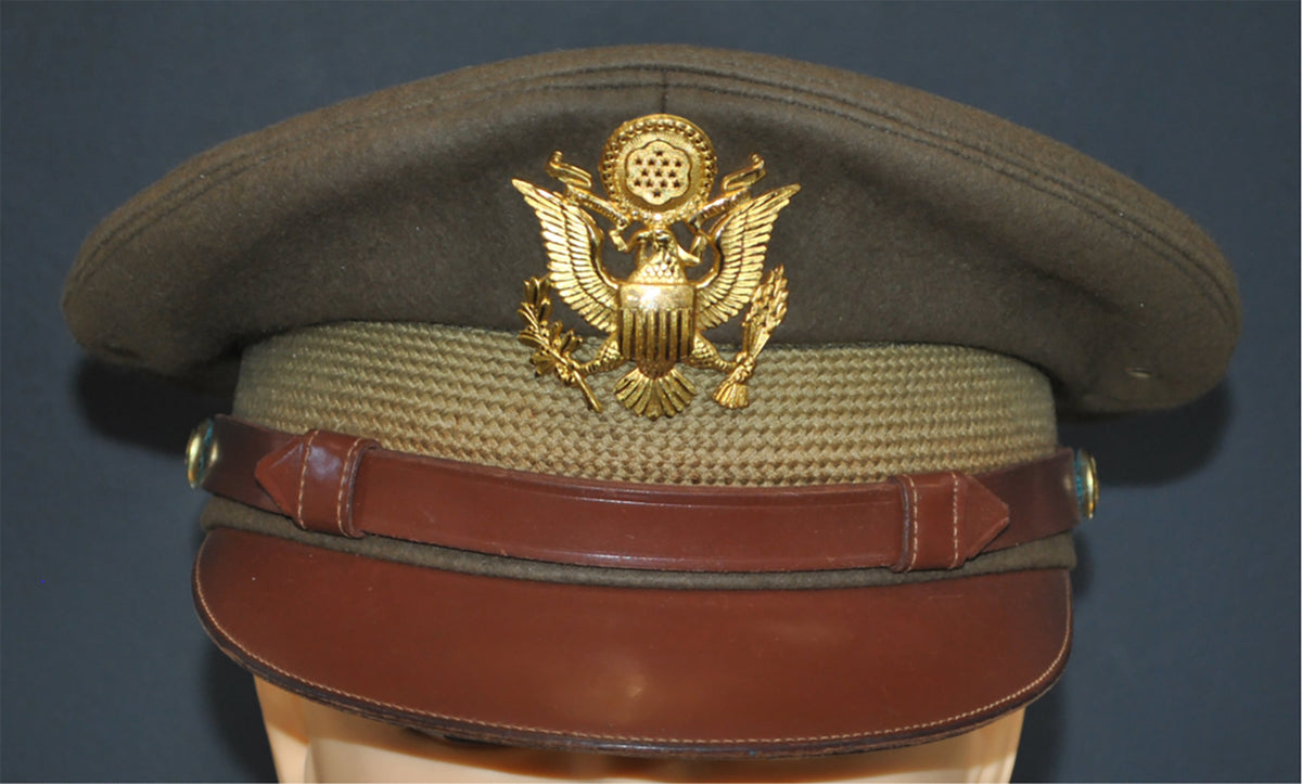 USAAF Pilot Officer WW2 Visor Cap, Capt. Nahin - Art goes to War