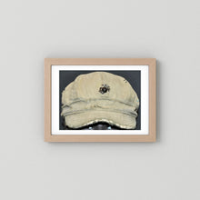 Artwork featuring USMC WW2 Cotton Herring Bone Twill (HBT) Pattern Field Cap with Eagle, Globe, Anchor (EGA) Insignia