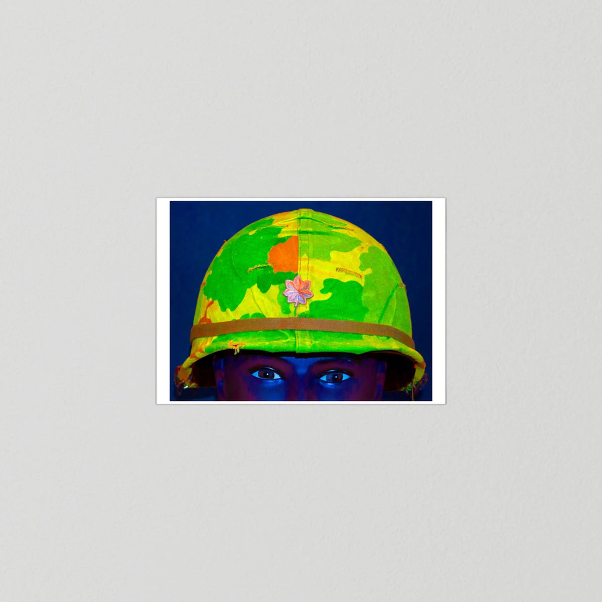 Vietnam M1 Helmet, Michell Camouflage Cover. Color intensified. Single Image - Art goes to War