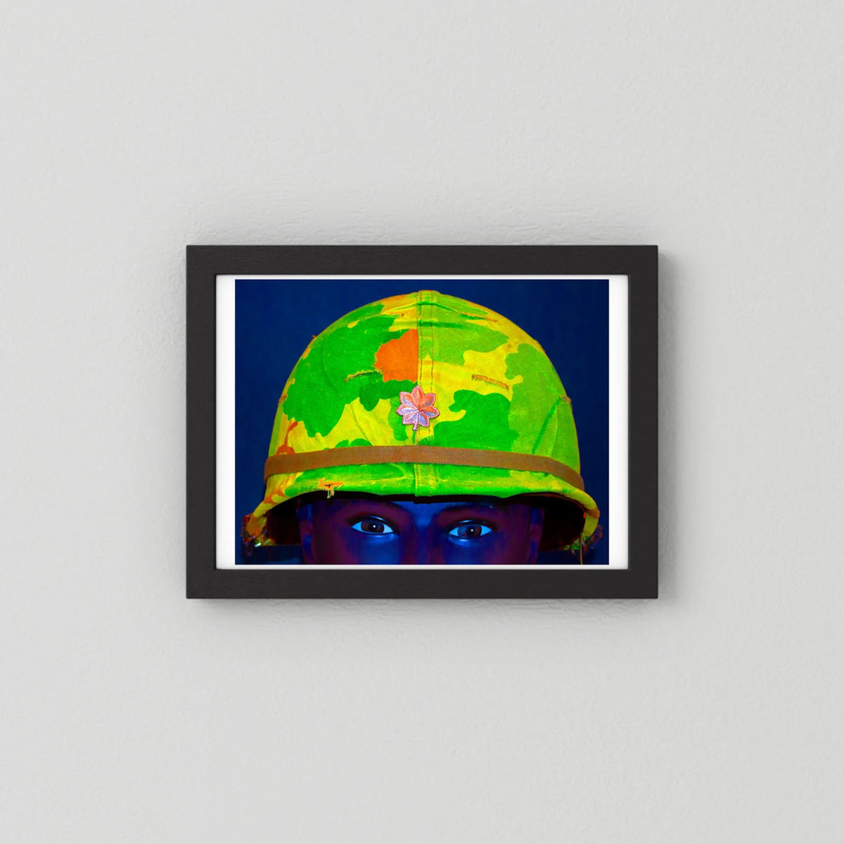 Vietnam M1 Helmet, Michell Camouflage Cover. Color intensified. Single Image - Art goes to War