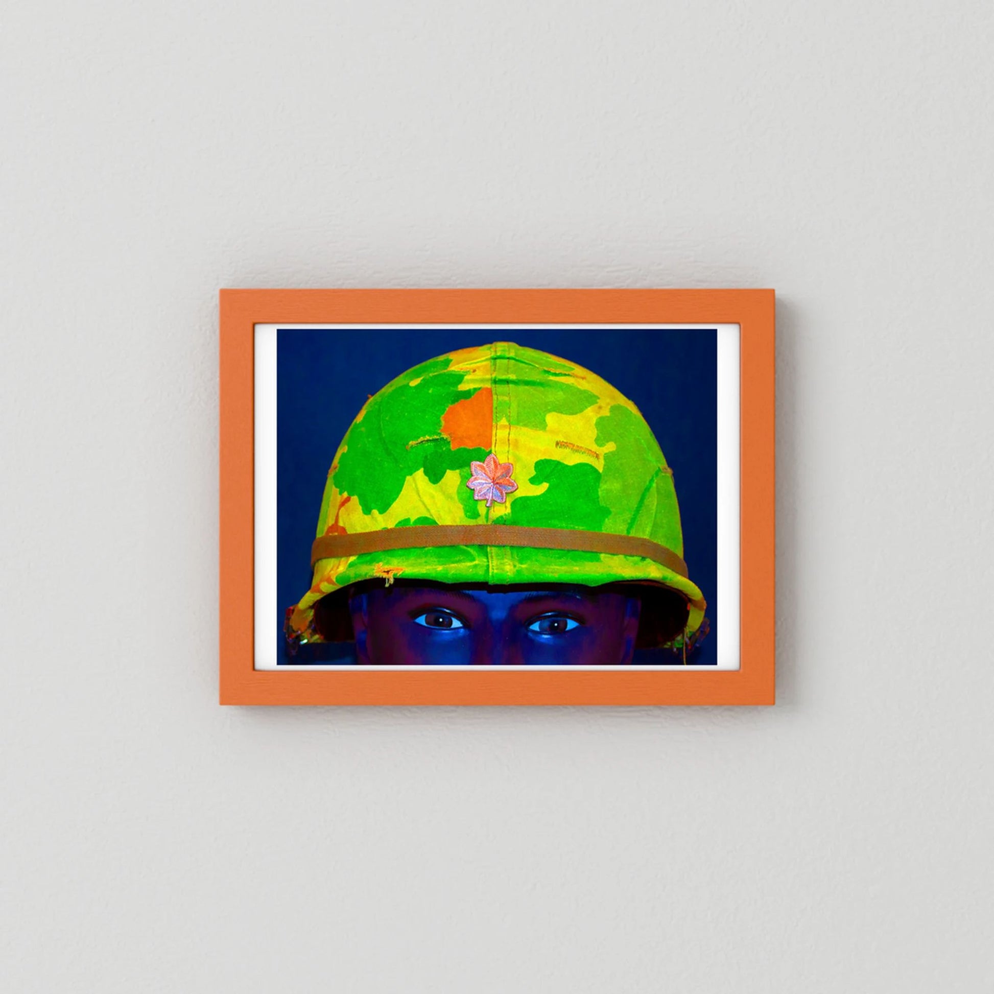 Vietnam M1 Helmet, Michell Camouflage Cover. Color intensified. Single Image - Art goes to War