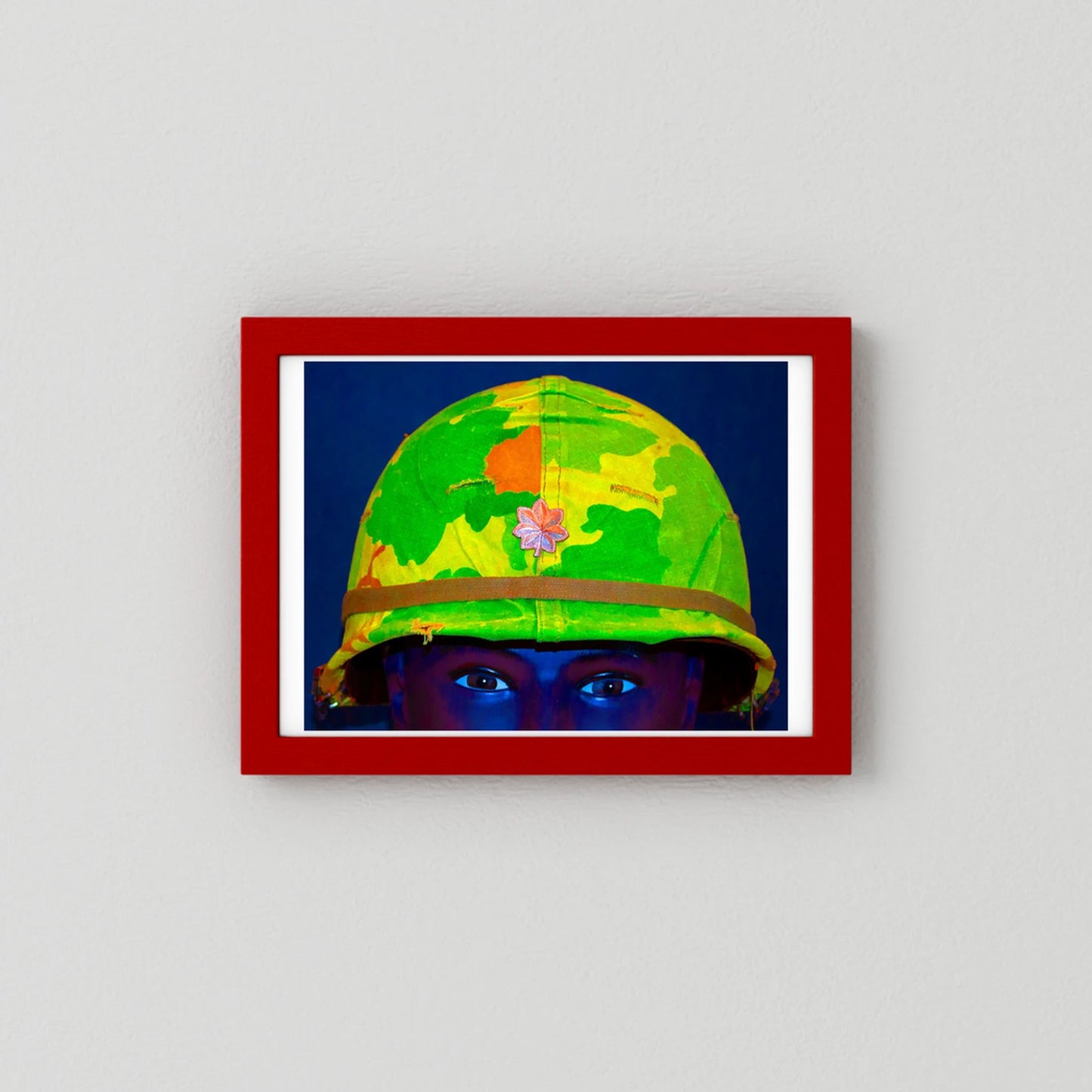 Vietnam M1 Helmet, Michell Camouflage Cover. Color intensified. Single Image - Art goes to War