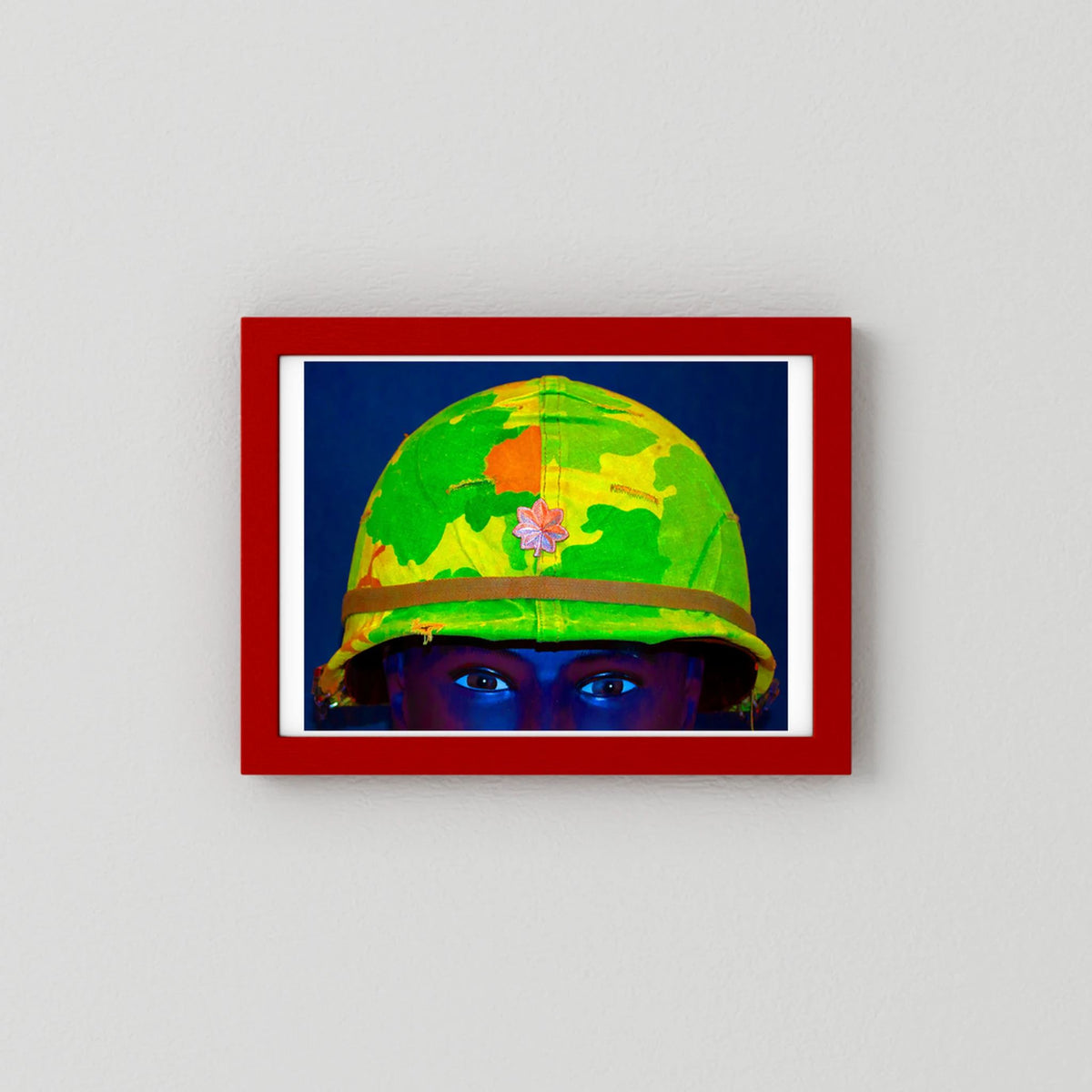 Vietnam M1 Helmet, Michell Camouflage Cover. Color intensified. Single Image - Art goes to War