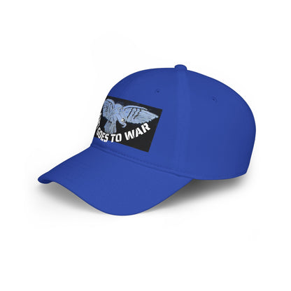 Vintage Blue Eagle Low Profile Baseball Cap — Retro Bird Graphic Dad Hat - Art goes to War
