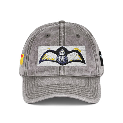 Vintage Embroidered Baseball Cap — Retro World War Two Royal Air Force Pilot Brevet Patch - Art goes to War