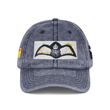 Vintage Embroidered Baseball Cap — Retro World War Two Royal Air Force Pilot Brevet Patch — product photograph