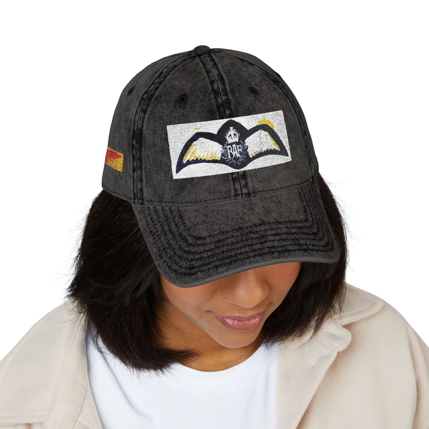 Vintage Embroidered Baseball Cap — Retro World War Two Royal Air Force Pilot Brevet Patch - Art goes to War