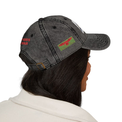 Vintage Embroidered Bat Cap — Retro Baseball Hat with WW2 Royal Air Force Pilot Insignia - Art goes to War