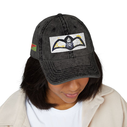 Vintage Embroidered Bat Cap — Retro Baseball Hat with WW2 Royal Air Force Pilot Insignia - Art goes to War