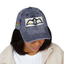 Artwork featuring Vintage Embroidered Bat Cap — Retro Baseball Hat with WW2 Royal Air Force Pilot Insignia