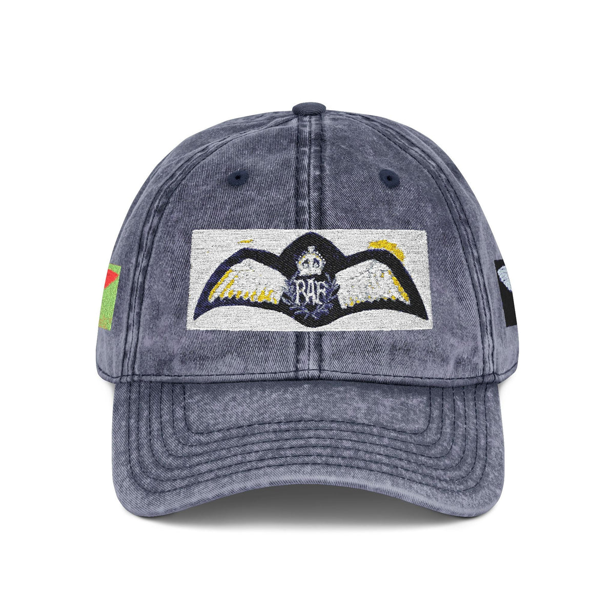 Vintage Embroidered Bat Cap — Retro Baseball Hat with WW2 Royal Air Force Pilot Insignia - Art goes to War