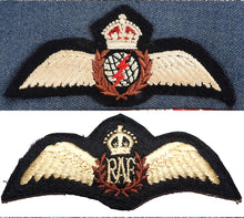 World War II Royal Air Force (RAF) Pilot Wings. Three variants. Photograph - Art goes to War