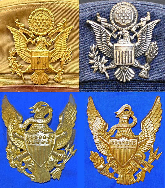WW2 US Army Air Force, US Air Force Post 1947 & Indian War Helmet Plates Photograph - Art goes to War